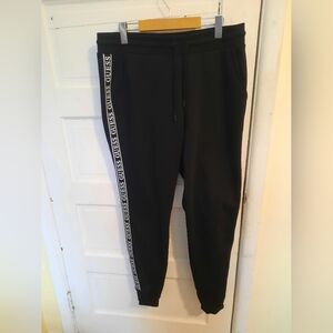 Black Joggers with Side Logo